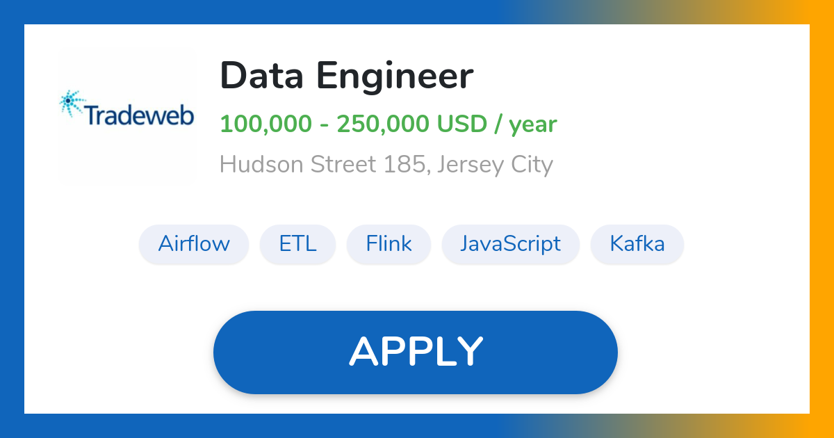 Remote Data Engineer Tradeweb Markets LLC